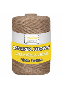 Sznurek jutowy ozdobny do pakowania 3mm 100m