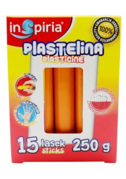 Plastelina pomarańczowa 15 lasek 250g