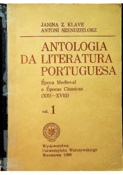 Antologia da Literatura Portuguesa tom 1