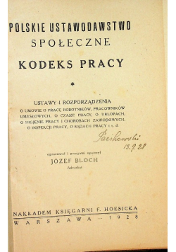 Kodeks pracy 1928 r.