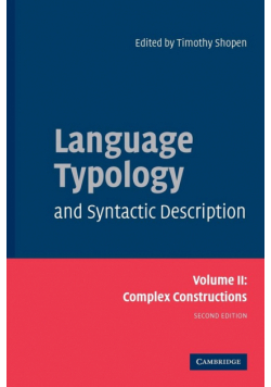 Language Typology and Syntactic Description, Volume II