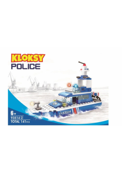 Klocki Kloksy Policja łódź patrolowa 141 elementów