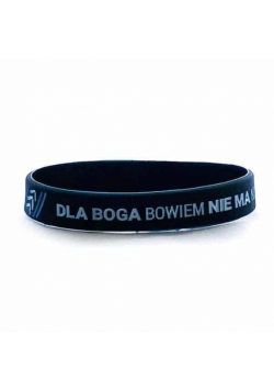 Opaska silikonowa - Dla Boga bowiem - granatowa