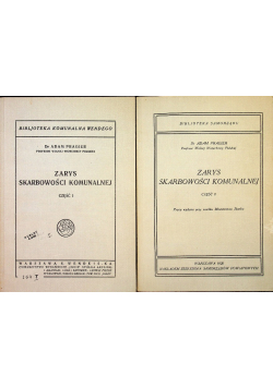 Zarys skarbowości komunalnej Tom I i II Reprint z ok 1926