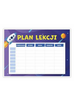 Plan lekcji A4 kosmiczny 10szt