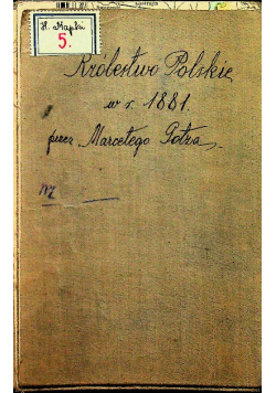 Mapa Królestwa Polskiego Litografia 1881 r.
