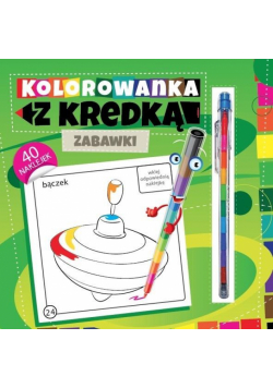 Kolorowanka z kredką. Zabawki