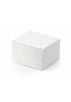 Pudełeczka serca białe 6x3,5x5,5cm 10szt