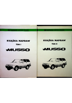 Książka napraw Musso Tom I i II