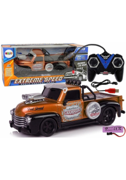 Auto zdalnie sterowane 1:18 brązowe Pick-up