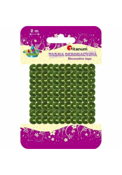 Cekiny na taśmie 6mm 2m zielone