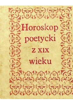 Horoskop poetycki z XIX wieku miniatura