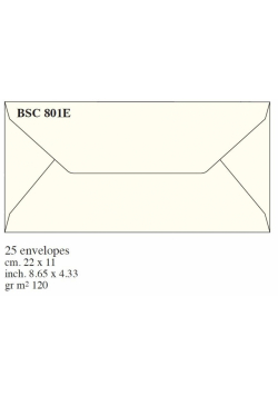 Box 25 kopert 22x11cm kremowe BSC 801E