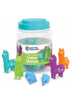 Figurki do nauki liter i poznawania kolorów. Lamy