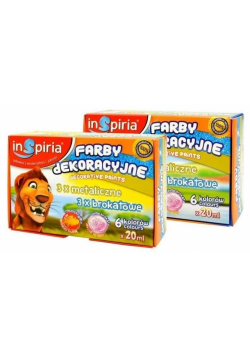 Farby dekoracyjne 6 kolorów 20ml