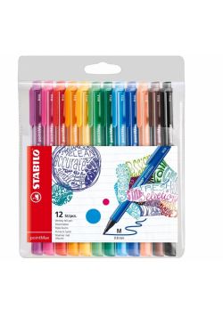 Cienkopis Pointmax etui 12 kolorów STABILO