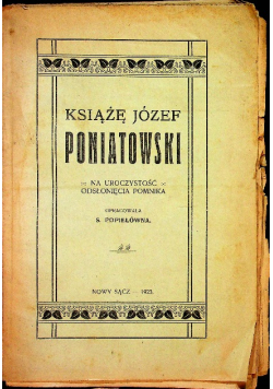 Książę Józef Poniatowski 1923 r.