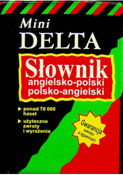 Słownik angielsko polski polsko angielski Mini Delta