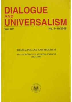 Dialogue and Universalism XV