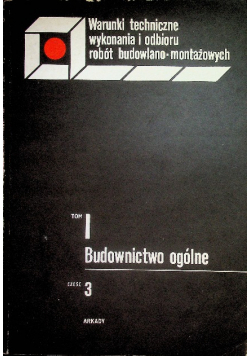 Budownictwo ogólne Tom I Część 3