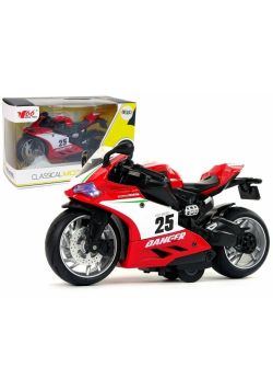 Motocykl sportowy z napędem 1:12 czerwony