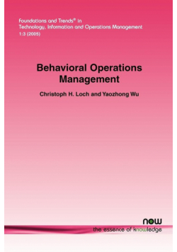 Behavioral Operations Management