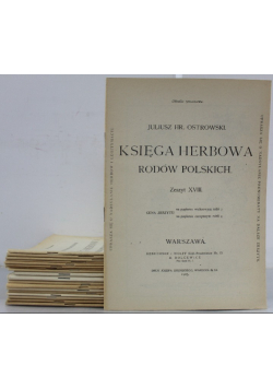 Księga herbowa rodów polskich Zeszyt 1 do 19 ok 1900 r.