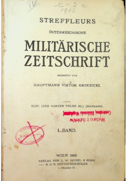 Militarische zeitschrift  1903 r.