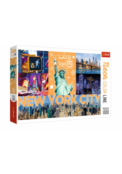 Puzzle 1000 Neon Color Line - Neonowe miasto TREFL