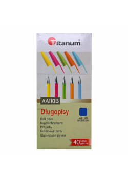 Długopis Neon 0,7 niebieski mix (40szt)
