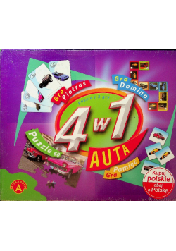 4 w 1 Auta Puzzle i 3 gry