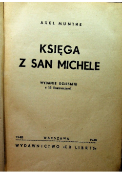 Księga z San Michele 1948r.
