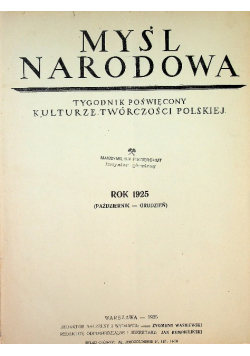 Myśl narodowa rok 1925 1925 r.