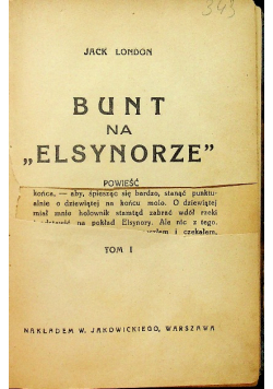 Bunt na Elsynorze tom I do III 1927 r
