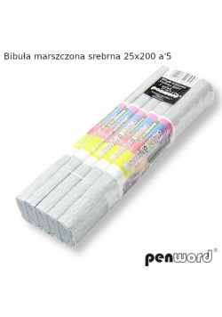 Bibuła marszczona srebrna 25x200 (5szt)