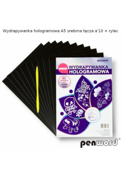 Wydrapywanka hologramowa A5 srebrna tęcza