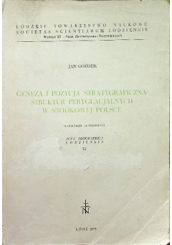 Geneza i pozycja stratygraficzna struktur peryglacjalnych w środkowej Polsce