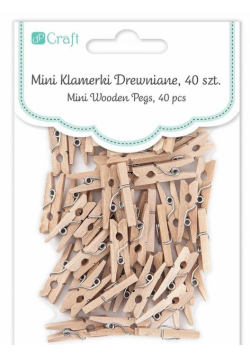 Klamerki mini drewniane 2,5cm 30szt