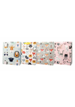 Torba prezentowa 26x32 koty, lisy mix