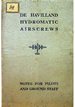 De Havilland hydromatic airscrews 1940 r.