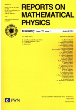 Reports on Mathematical Physics 92/1