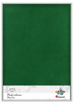 Pianka welurowa 20x30cm zielona 5szt.
