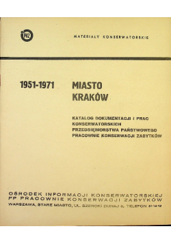 Miasto Kraków 1951 1971