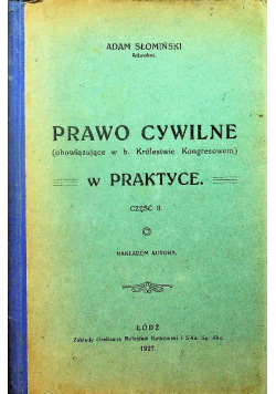 Prawo cywilne w praktyce 1927 r.