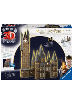 Puzzle 3D 540 Budynki nocą: Zamek Hogwarts Wieża