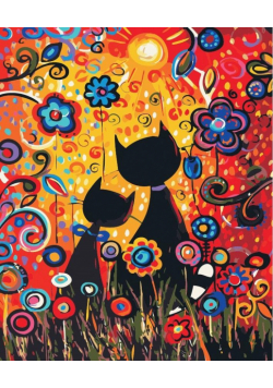 Malowanie po numerach - Koty w bajce 40x50cm