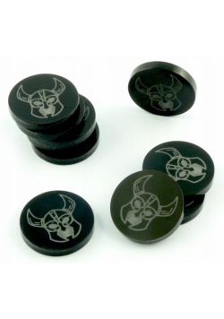 Znaczniki akryl czarne hełm 22x3mm 10szt