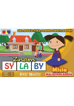 Gra domino. Znam sylaby. Cz. 7 i 8 - zestaw Misia