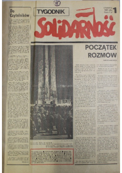 Tygodnik Solidarność numer 1 do 37 1981