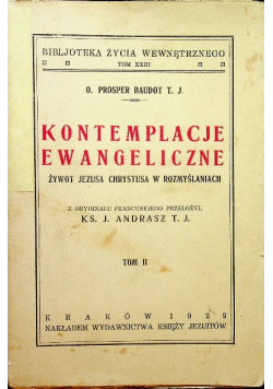 Kontemplacje ewangeliczne tom II 1929 r